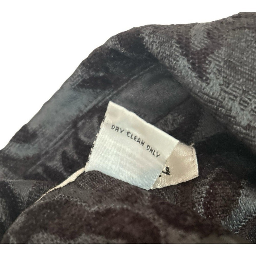 Erin London Black Velvet Damask Blazer Jacket SZ Large Victorian Dark Romantic - Picture 7 of 9